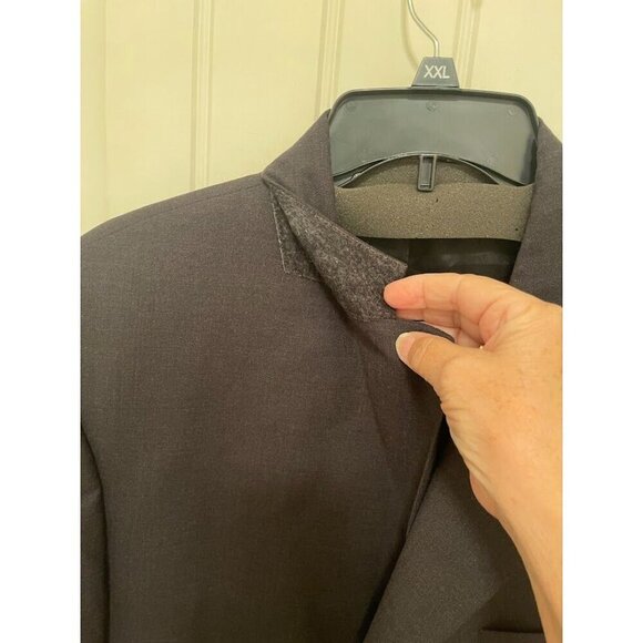 Brooks Brothers 3 Button 346 Mens Wool Stretch Blazer Jacket Size 46M Black - Picture 2 of 16
